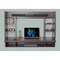 Basicwise Wall Mount Laptop Office Desk with Shelves, Brown QI003557.BR - alternate 3